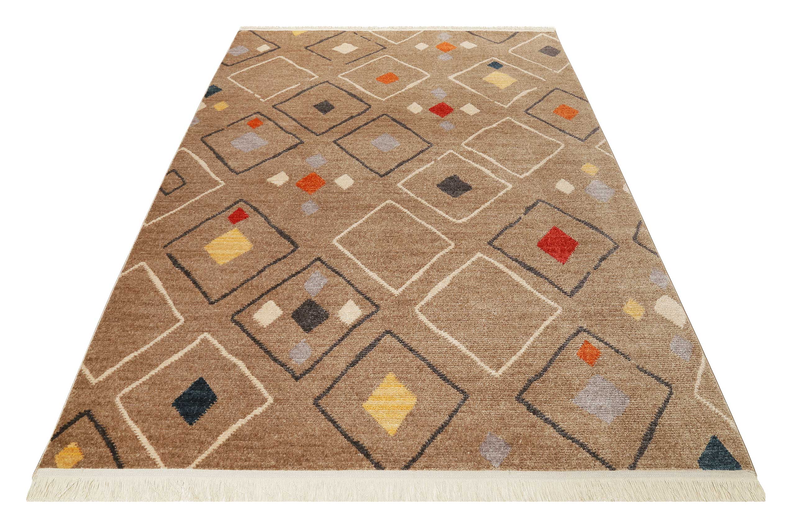 weconhome-mont-royal-teppich-sand-braun-bunt-kurzflor-b-ware image 2