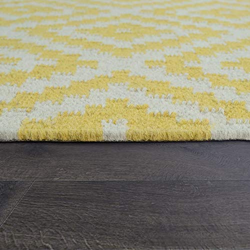 paco-home-skandi-kilim-teppich-handgewebt-rauten-gelb-wei-80x150-cm image 6