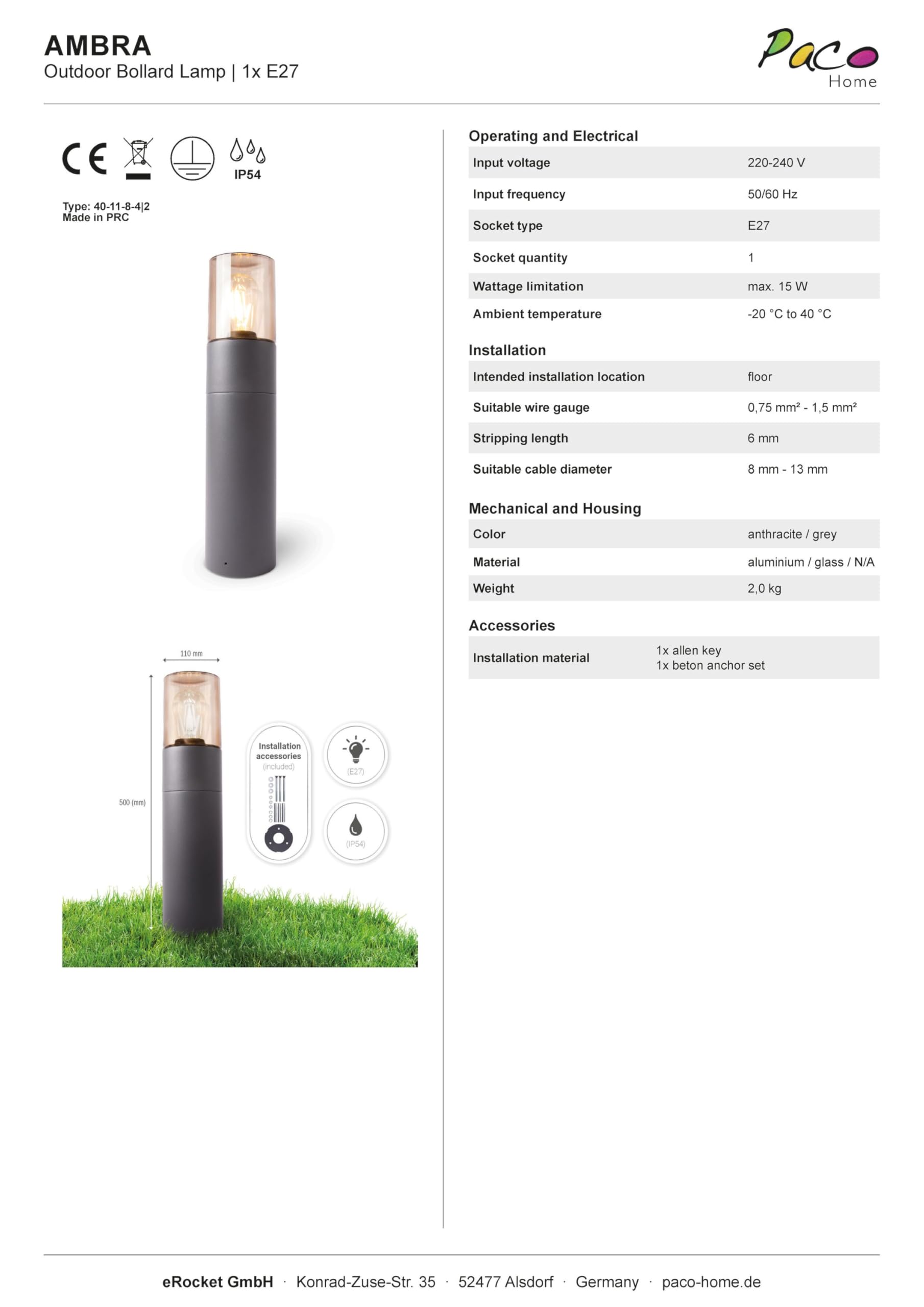 paco-home-led-au-en-pollerleuchte-typ-1-e27-50-cm-anthrazit image 6