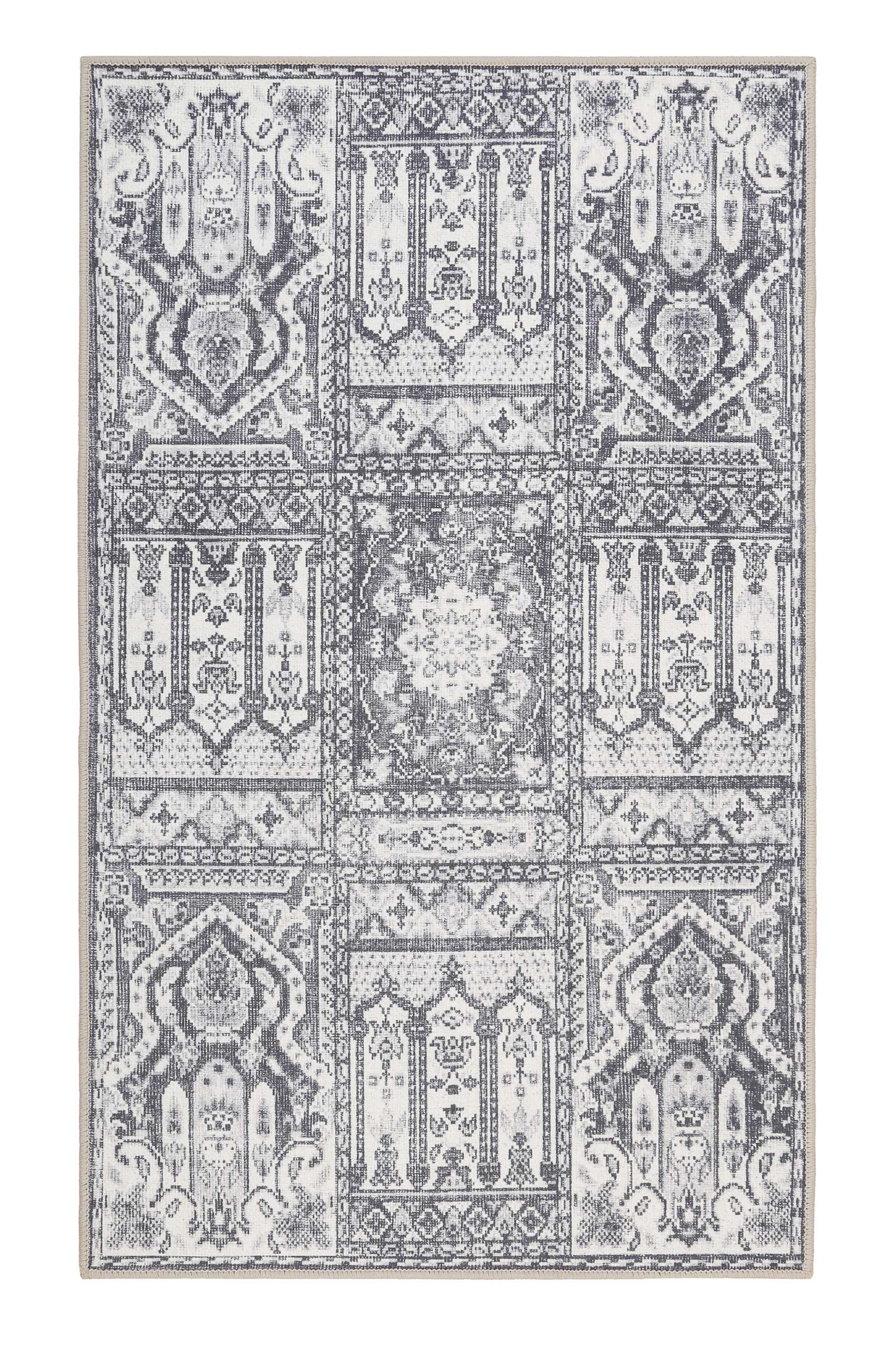 weconhome-vintage-caf-badteppich-grau-oriental-gewebt image 1