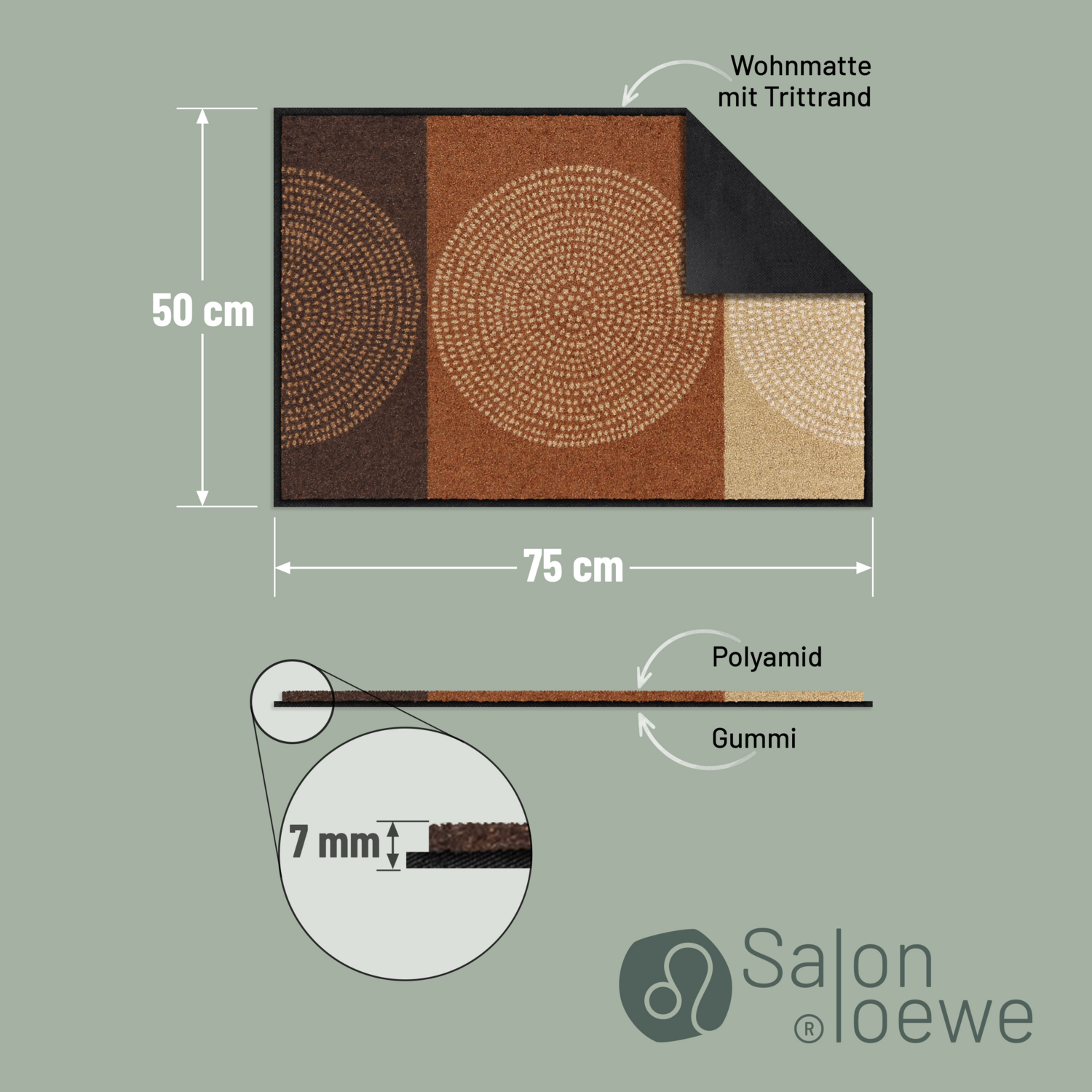 salonloewe-nestor-mocca-teppich-50-x-75-cm-fu-matte-mit-grafischem-design image 4