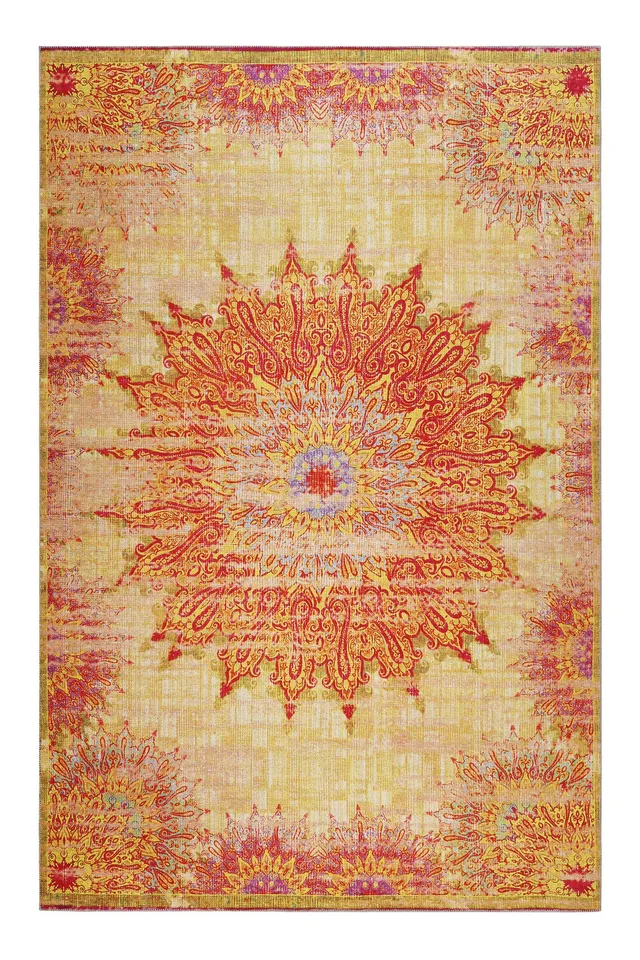 weconhome-rooftop-teppich-orange-gelb-vintage image 1