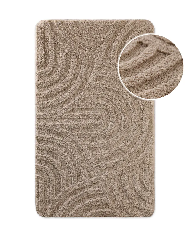 bathking-by-weconhome-badteppich-fiete-sand-beige-getuftet-rutschhemmender-tpe-r image 1