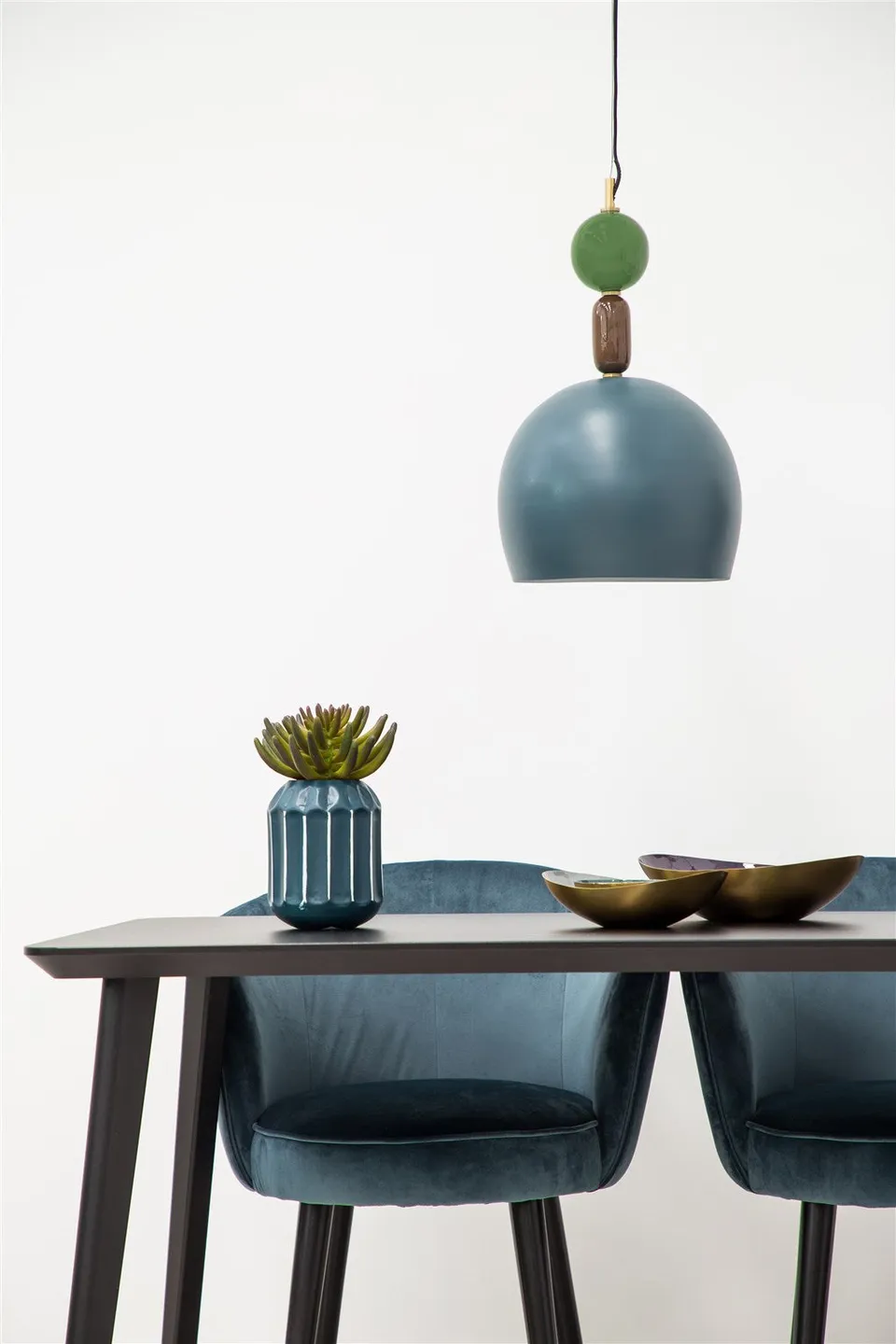 kayoom-cameo-287-h-ngelampe-deckenleuchte-blau-30x30x48 image 1
