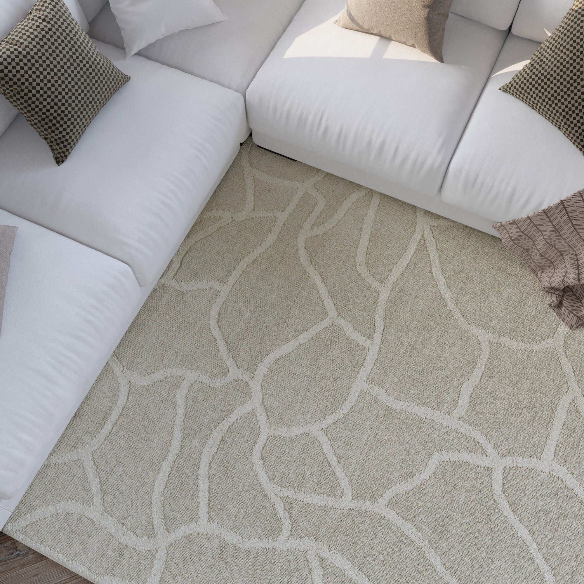 weconhome-hamptons-twentysix-kurzflor-teppich-creme-wei image 2