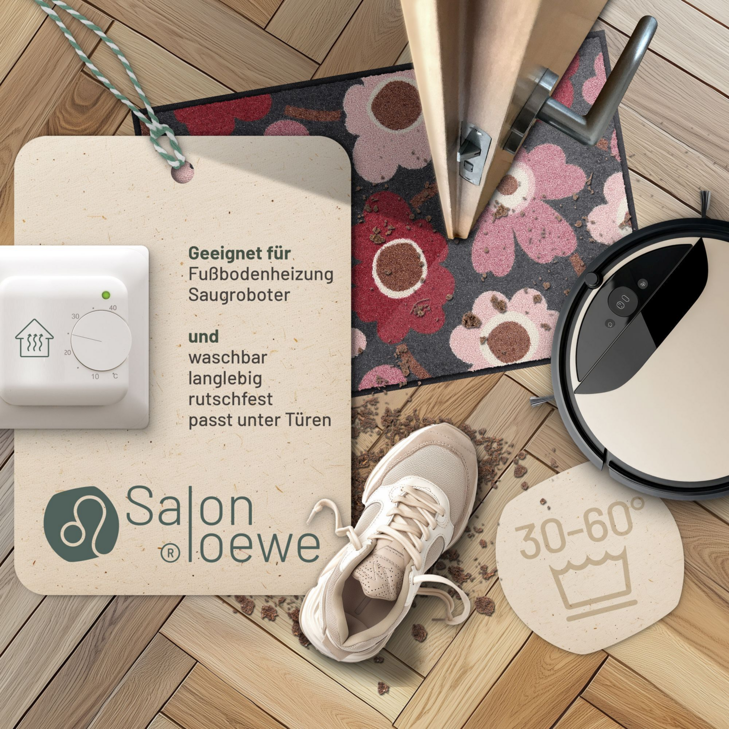 salonloewe-blooming-harmony-eingangsmatte-50-x-75-cm-blumige-fu-matte-mit-harmon image 2