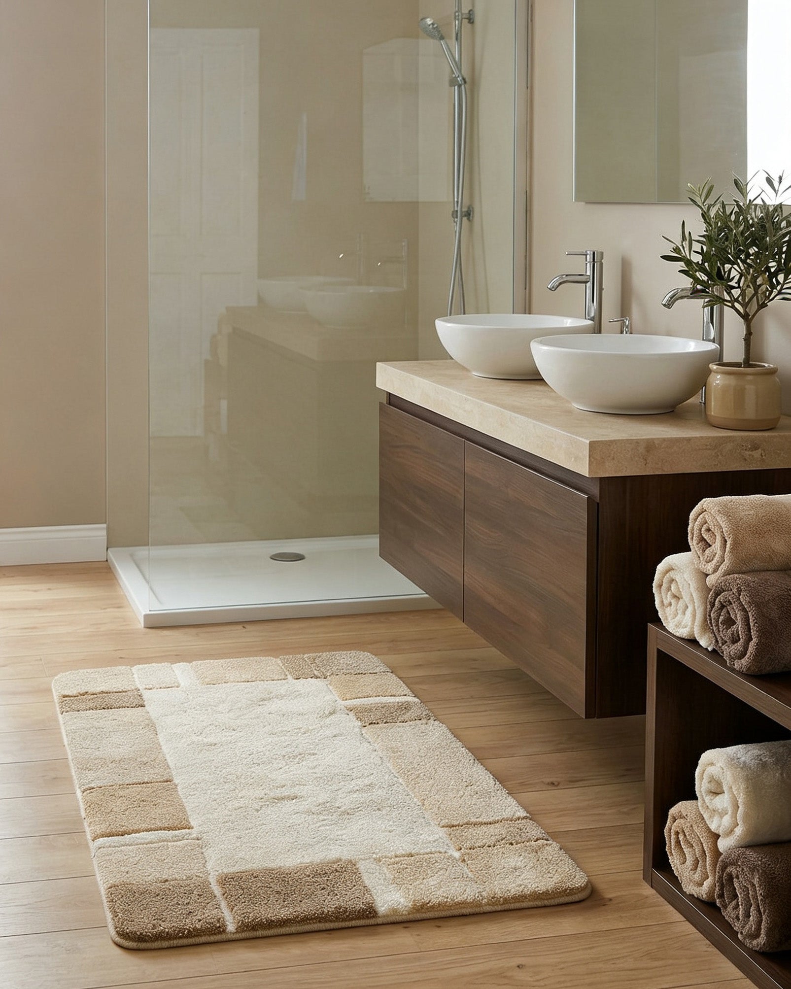weconhome-homie-living-villa-elba-badteppich-beige-multi-getuftet-tpe-antirutsch image 2