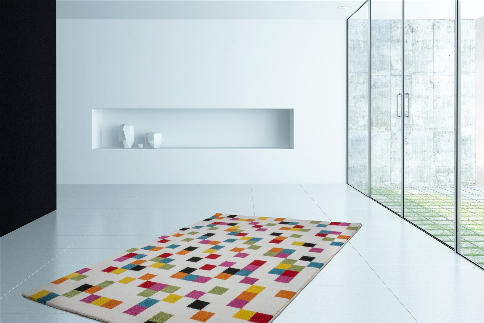 kayoom-guayama-243-kurzflorteppich-bunte-quadrate-heatset-fris-e-pflegeleicht-st image 3