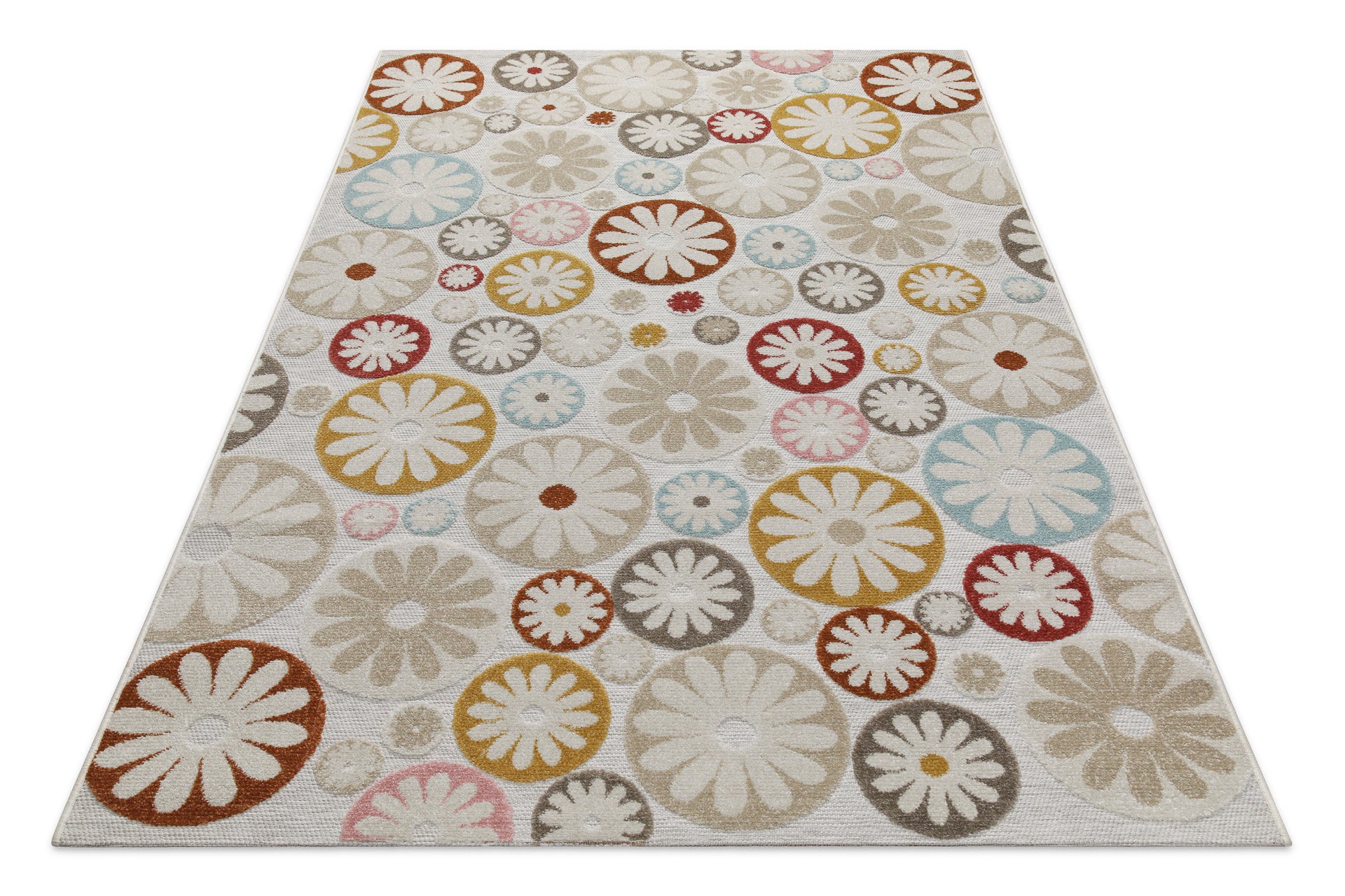 weconhome-flowerdrops-in-und-outdoorteppich-beige-bunt image 3