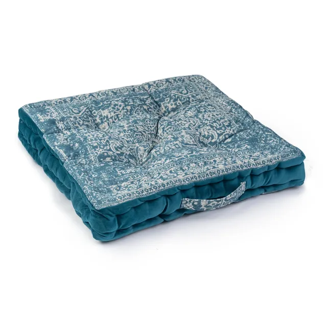 paco-home-bodenkissen-rund-blau-50x50x8-cm image 1