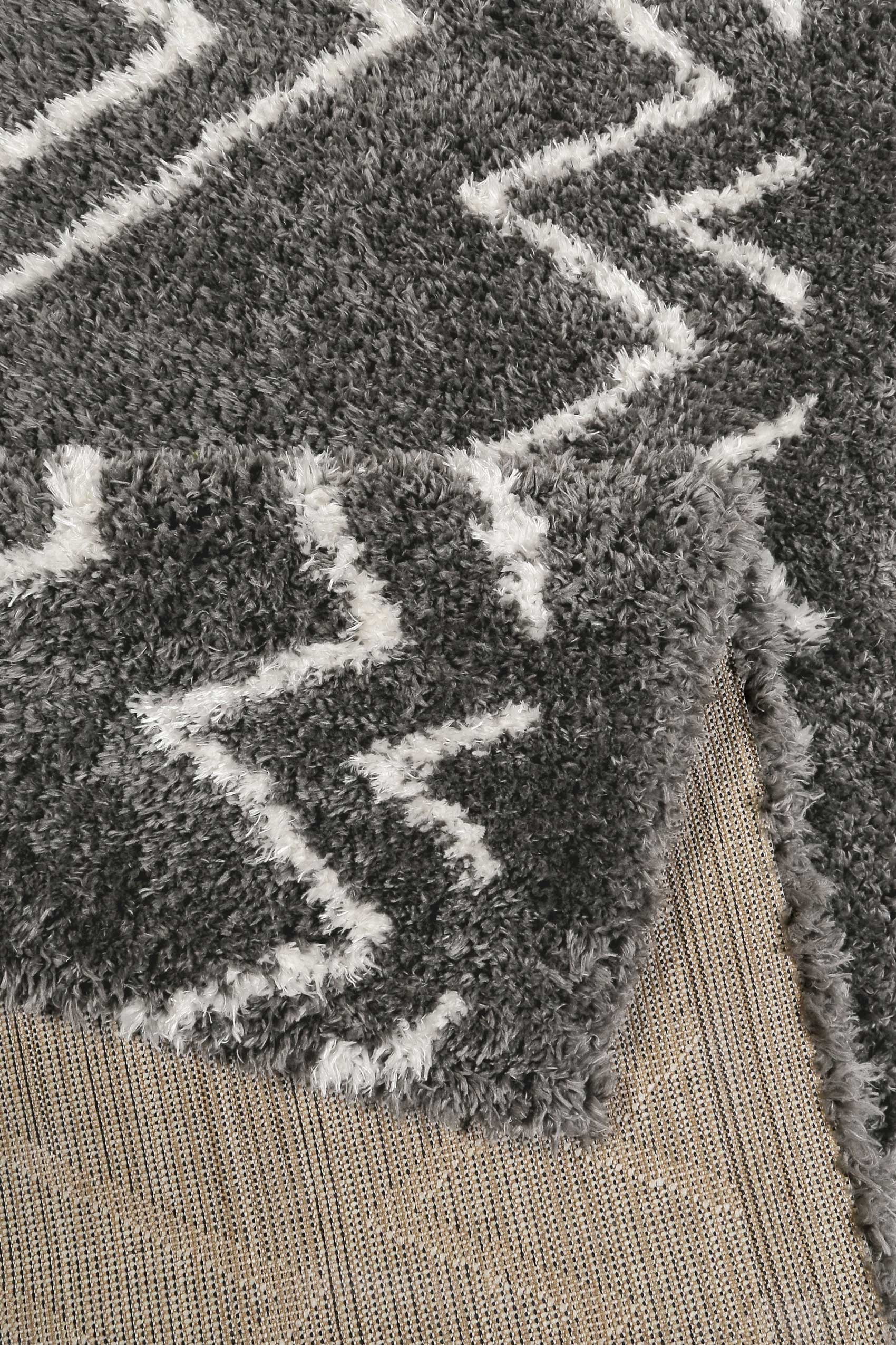 weconhome-boho-scandic-yagour-hochflor-teppich-grau-50-mm image 3