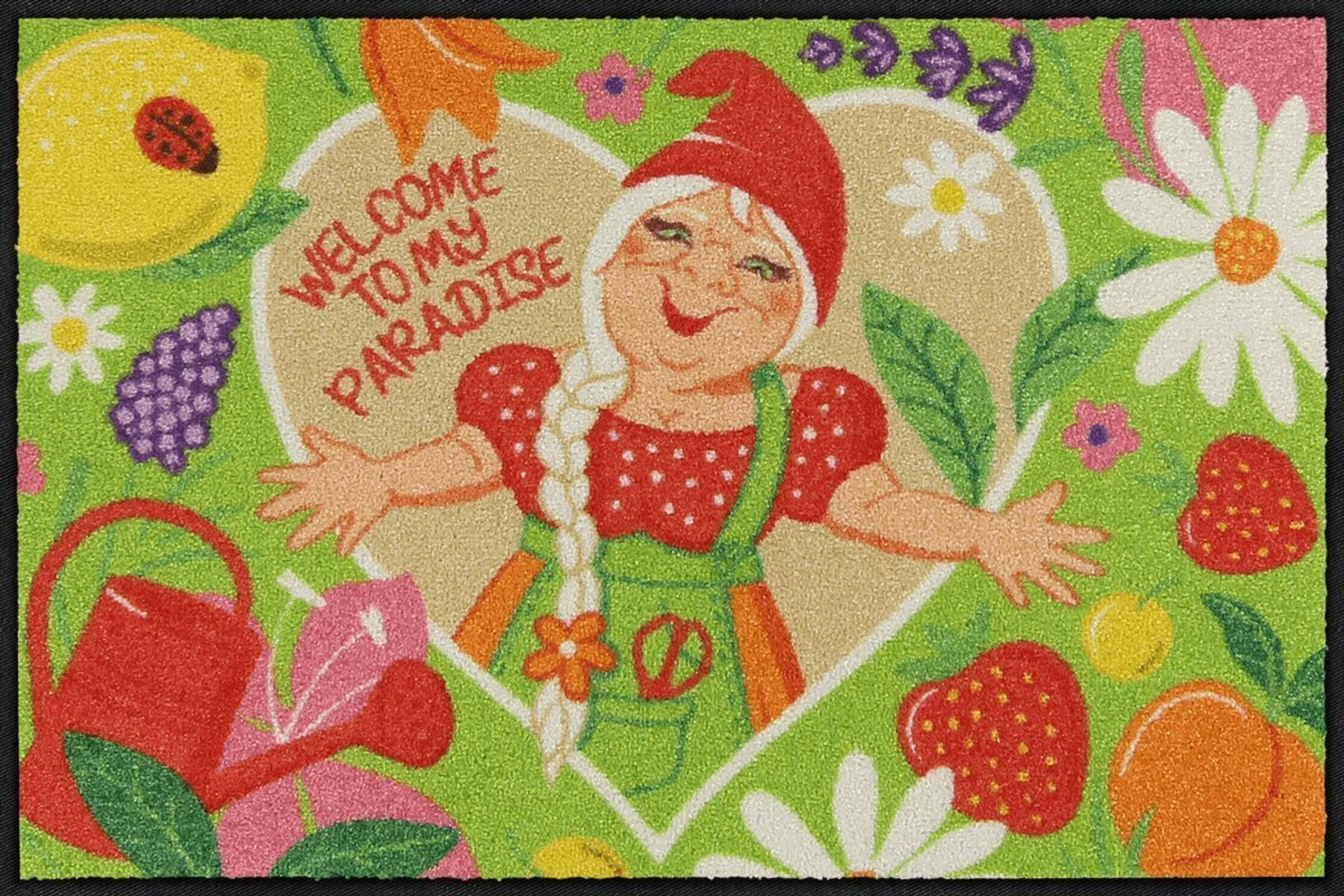 salonloewe-astrid-eingangsmatte-50-x-75-cm-gartenzwerg-design-mit-welcome-to-my- image 1