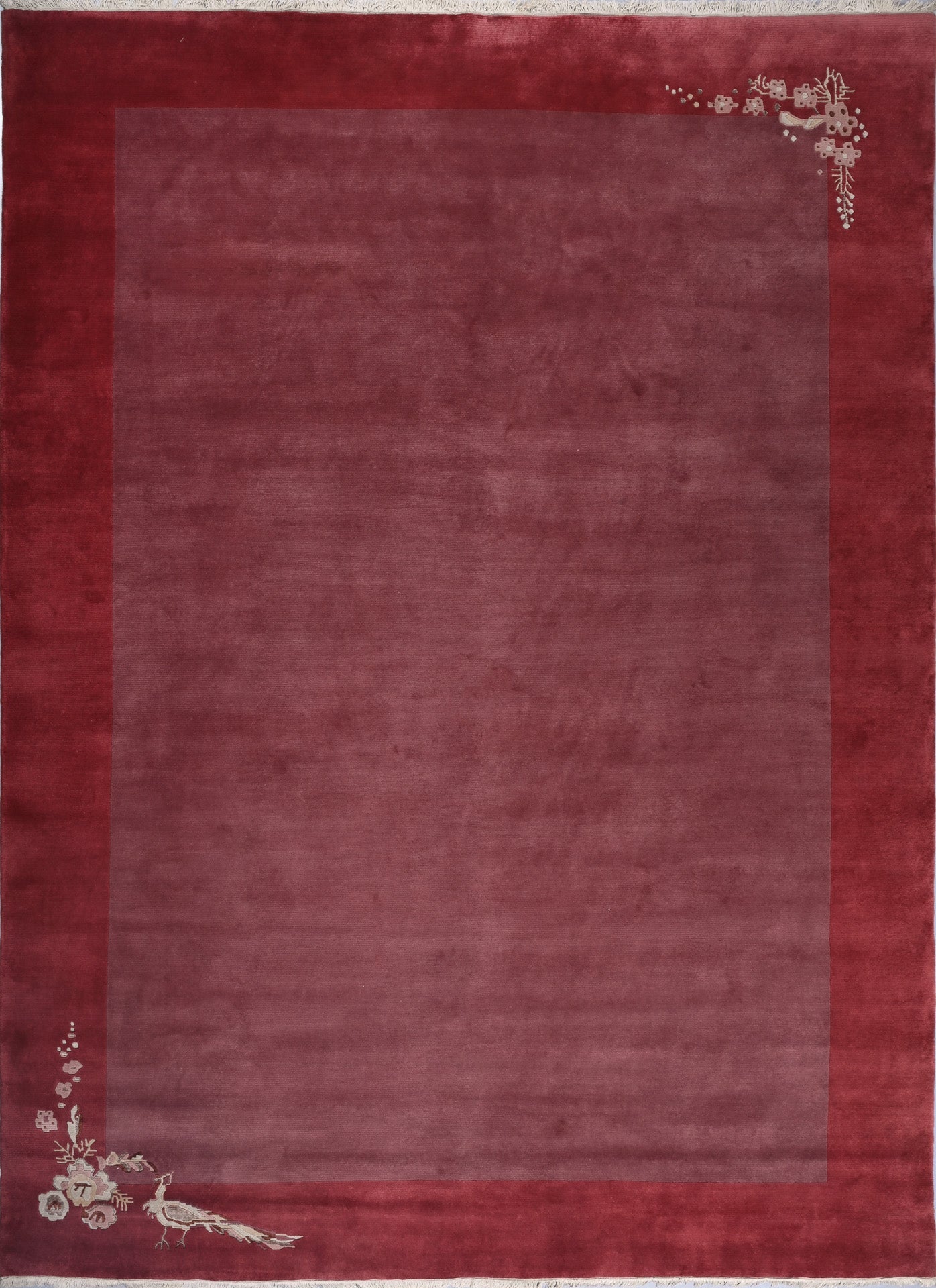 weconhome-retro-tibeter-teppich-red-berry-handgekn-pft-mit-bord-re image 1