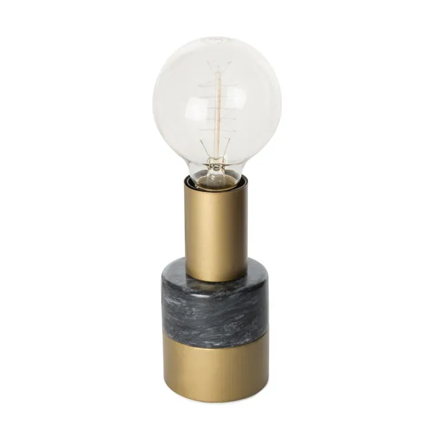 kayoom-lalande-tischlampe-minimalistisch-metall-marmor-freiliegende-gl-hbirne image 1