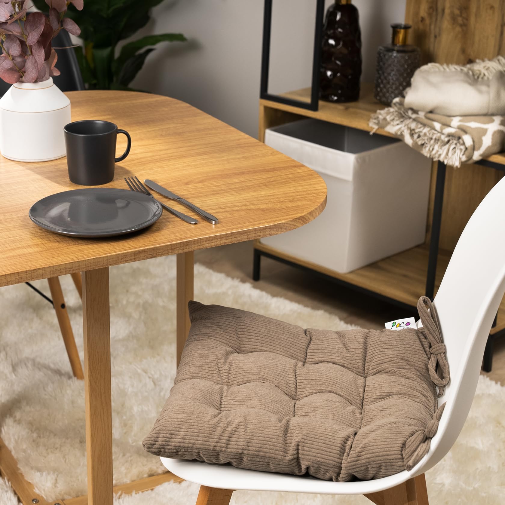 paco-home-sitzkissen-mit-befestigungsb-ndern-40x40-cm-stuhlkissen-indoor-2er-set-3 image 4