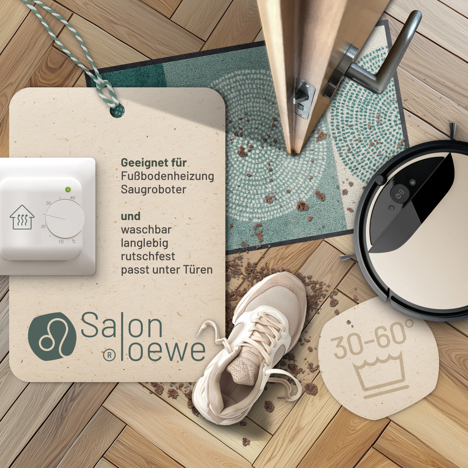 salonloewe-nestor-sage-beige-l-ufer-50-x-75-cm-eingangsmatte-mit-spiraldesign image 3