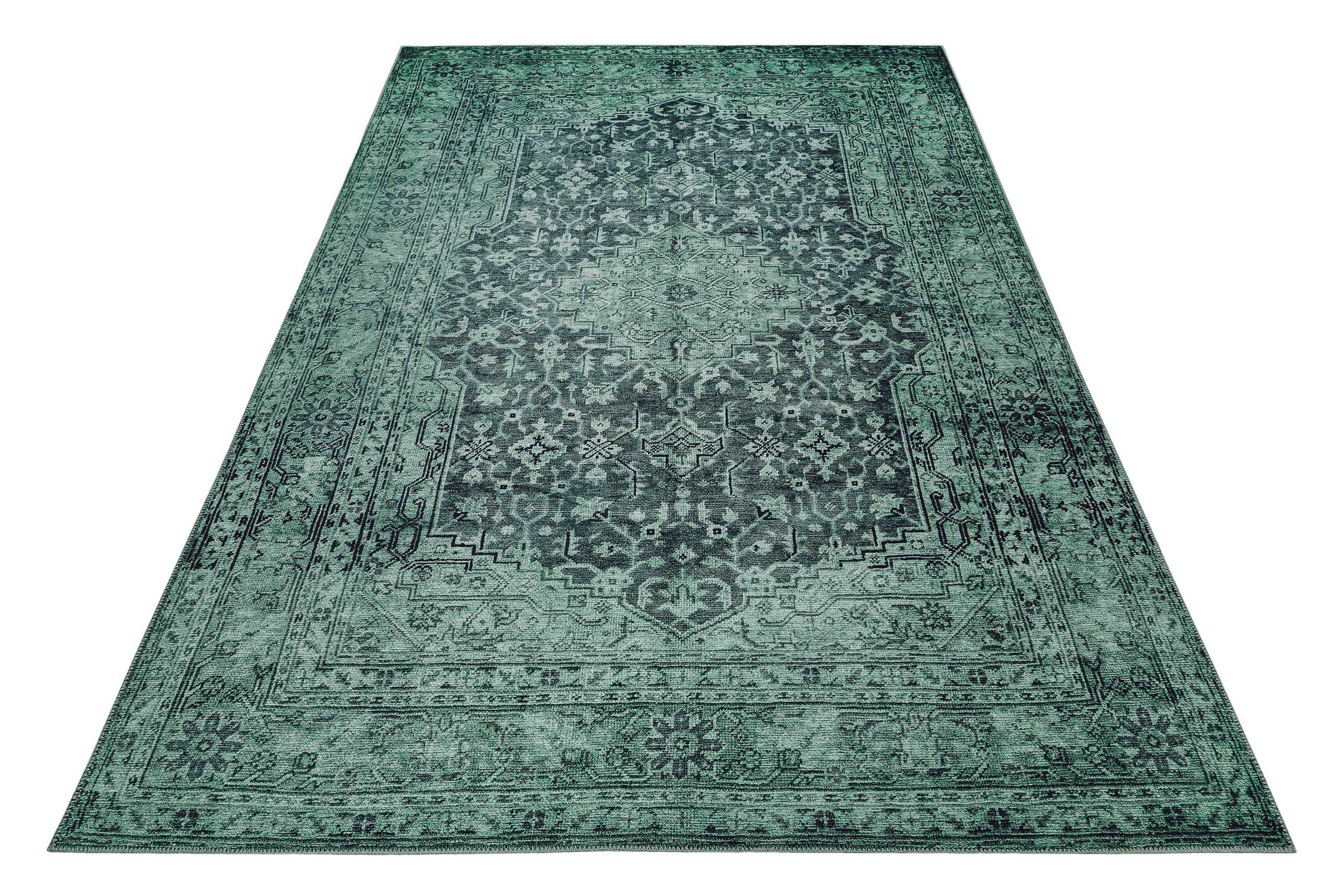 weconhome-2nd-avenue-teppich-anthrazit-gr-n-vintage-used-look image 3