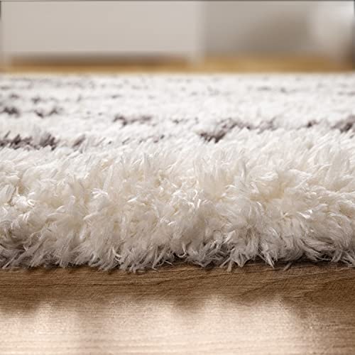 paco-home-hochflor-teppich-shaggy-rauten-grau-creme-60x90-cm-40-mm image 8