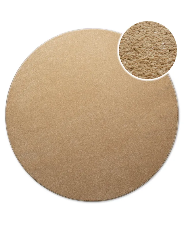 weconhome-basics-kurzflorteppich-freja-rund-sand-beige-gewebt-polypropylen-120-c image 1