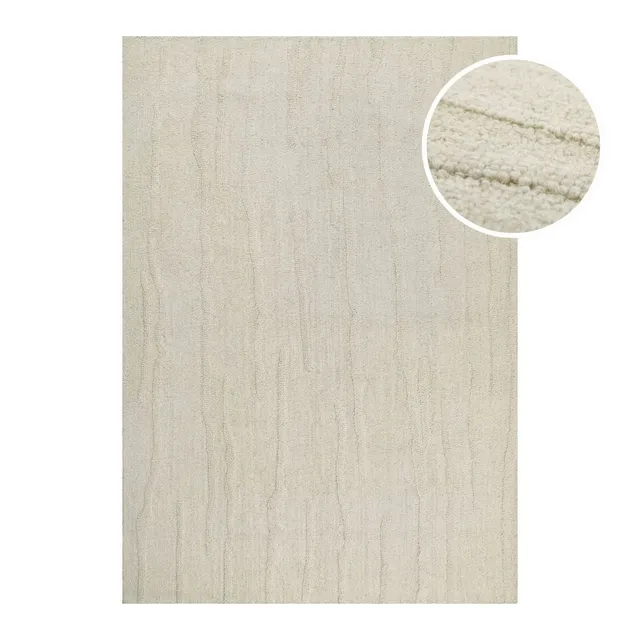 weconhome-hamptons-twenty-kurzflor-teppich-creme-wei-schurwolle image 1