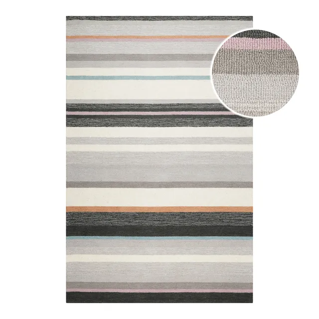 weconhome-kurzflorteppich-sally-grau-multi-schurwolle-120x170-cm image 1