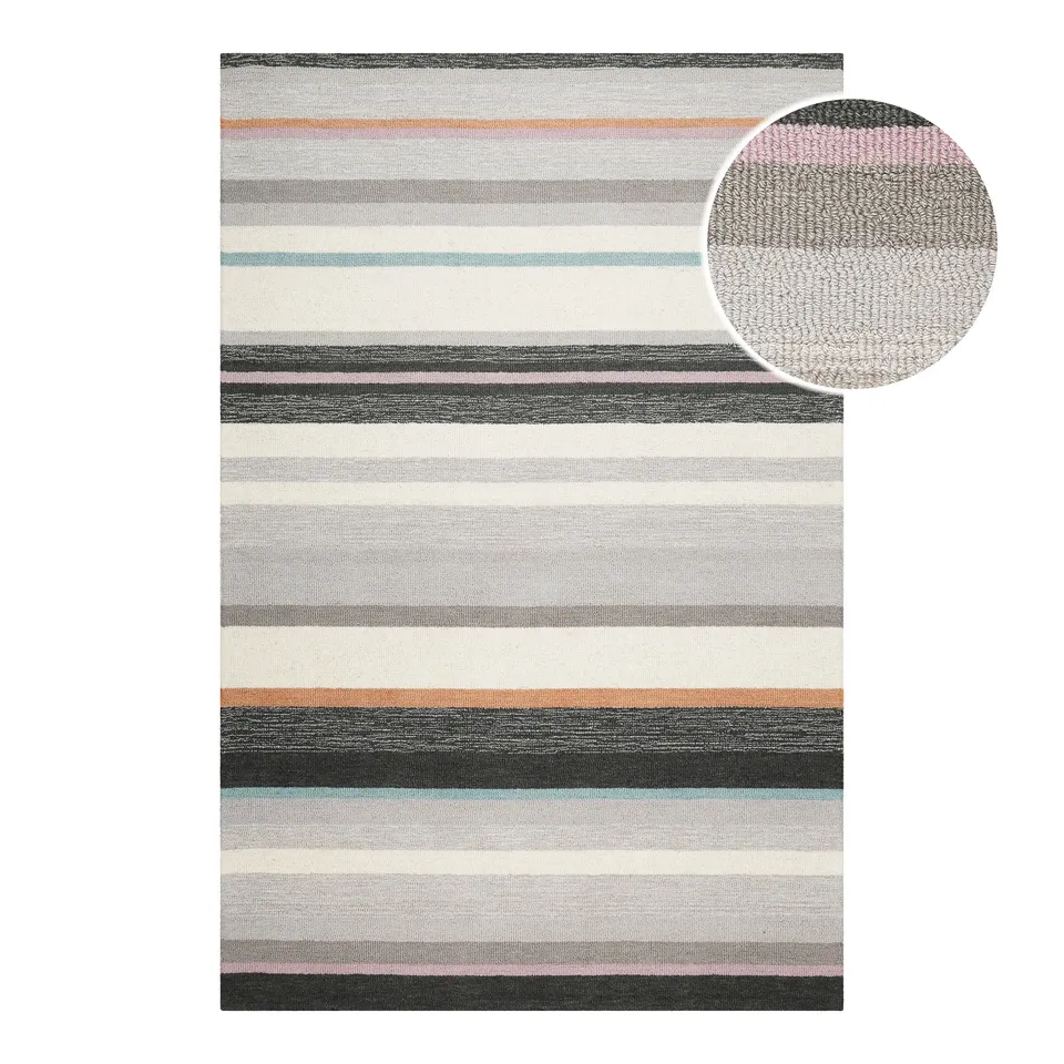 weconhome-kurzflorteppich-sally-grau-multi-schurwolle-120x170-cm image 1