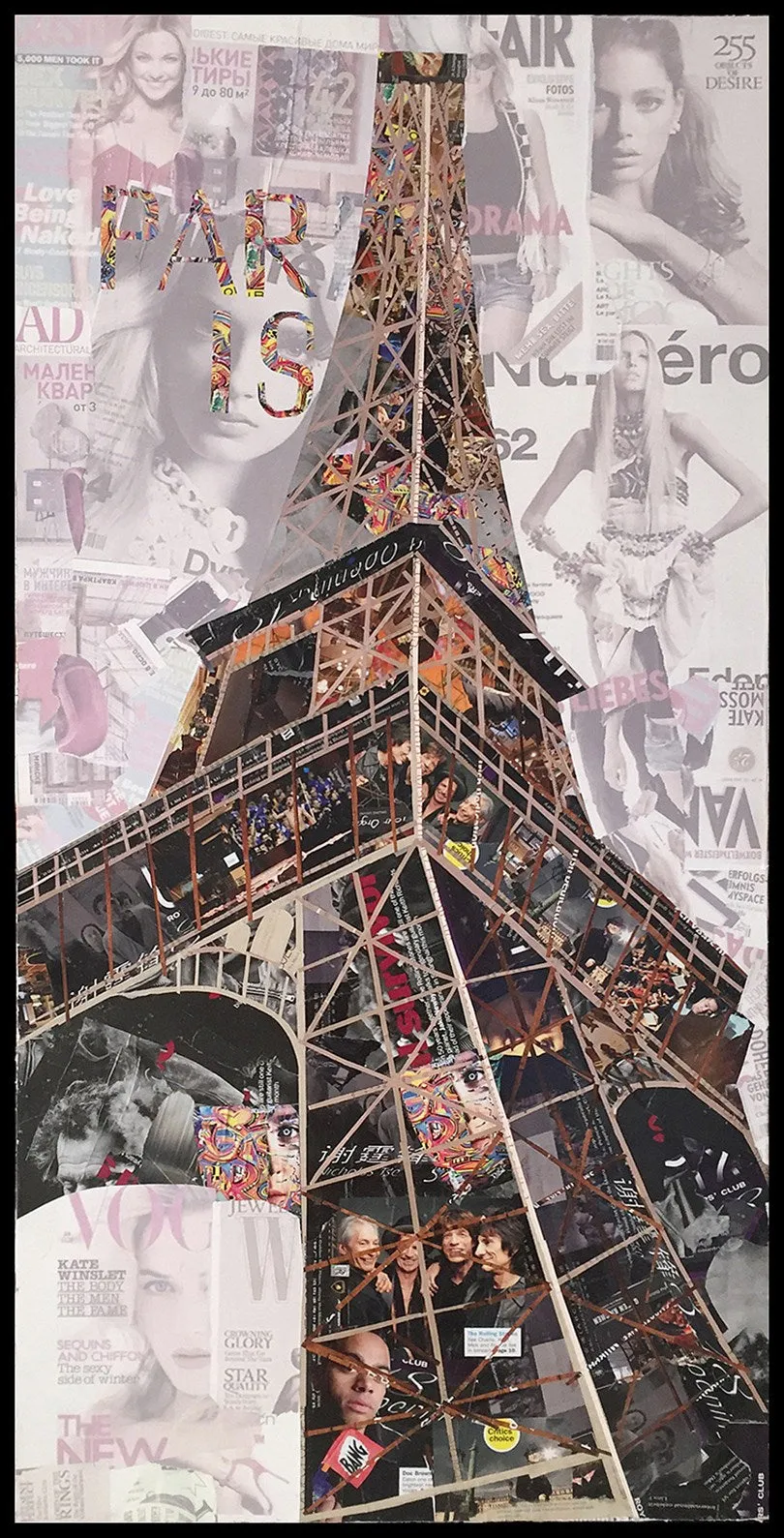kayoom-papier-wandbild-eiffelturm-i-52-cm-x-102-cm-leinwand-auf-zedernholz image 1