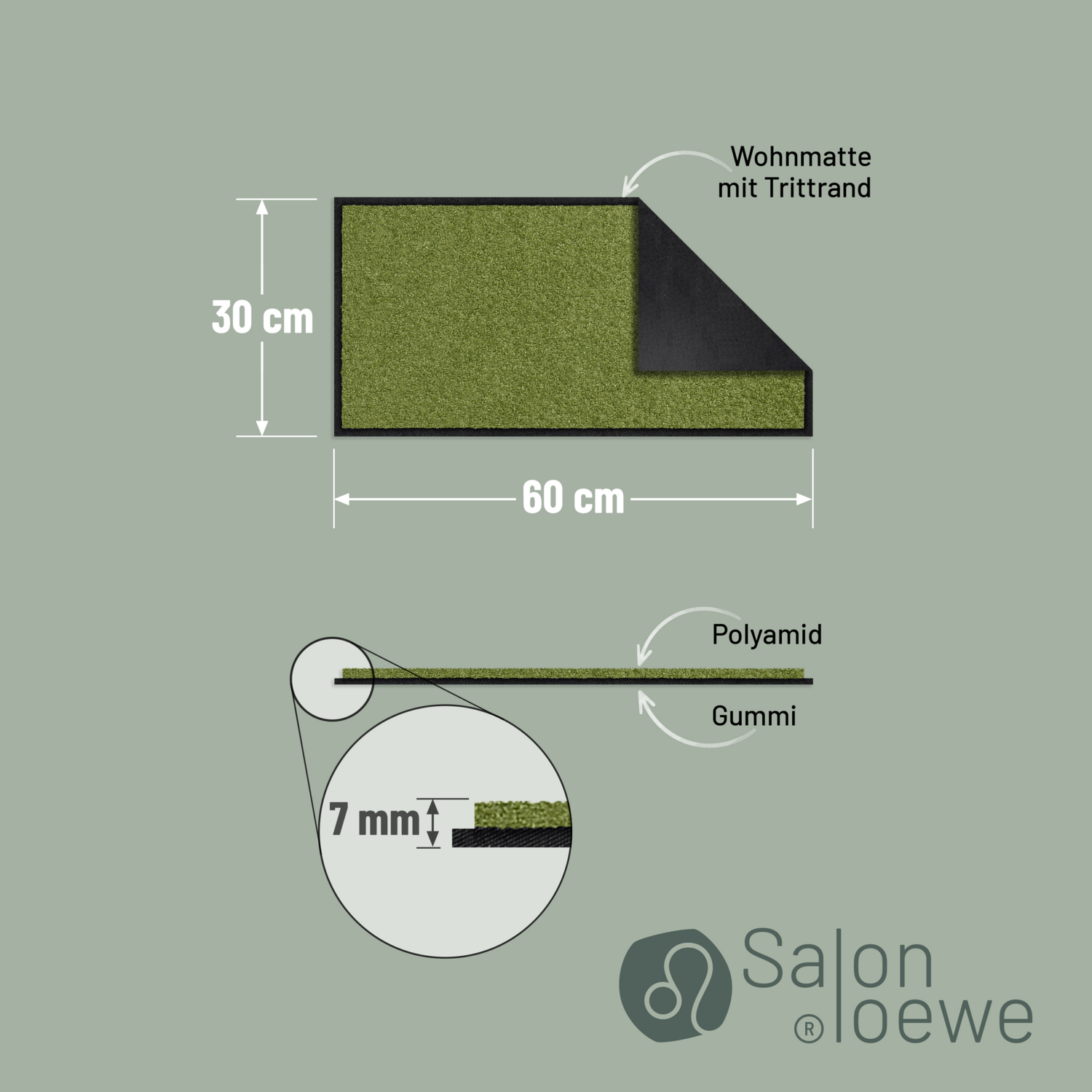 salonloewe-salbei-l-ufer-30-x-60-cm-kr-ftiges-gr-n-polyamid-waschbar-trocknergee image 2