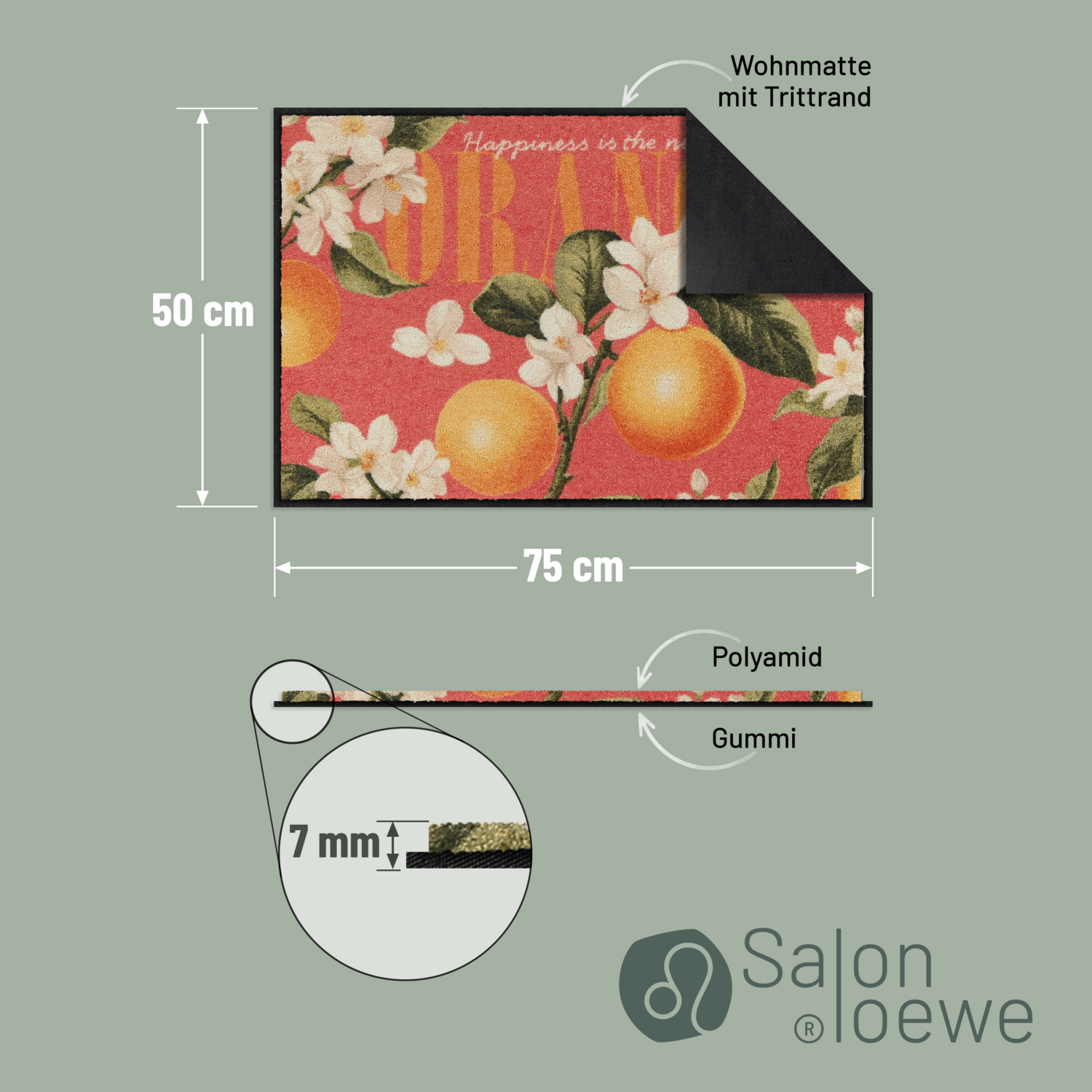 salonloewe-happy-orange-eingangsmatte-50-x-75-cm-made-in-germany-waschbar-trockn image 3