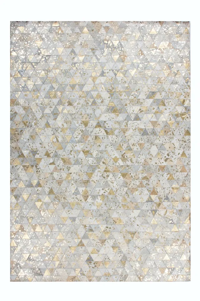 kayoom-rocket-410-lederteppich-patchwork-design-mit-metallic-applikationen image 1