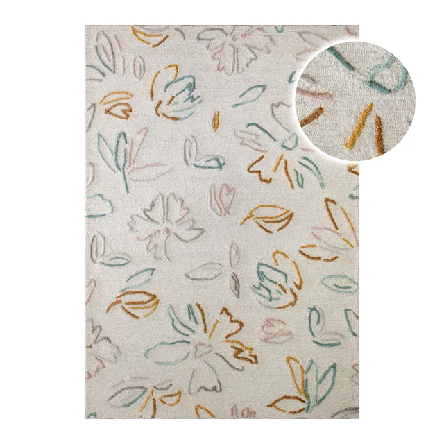 weconhome-vee-kurzflorteppich-creme-wei-schurwolle image 1