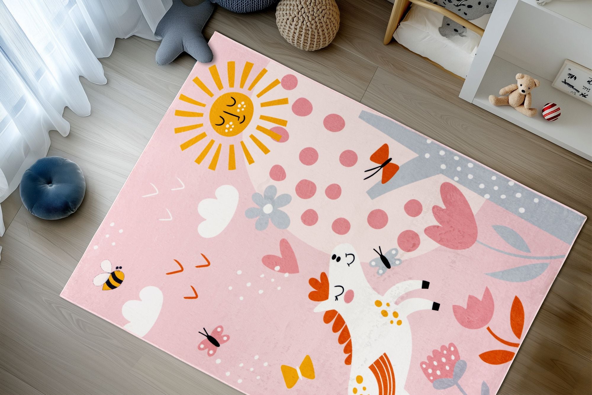 kayoom-wonder-126-kinderzimmerteppich-in-rosa-6-mm-kurzflor image 4