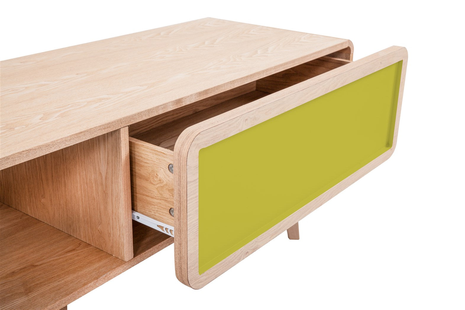 kayoom-tv-tisch-addison-ii-moderner-fernsehtisch-in-esche-gr-n-mit-schublade image 3