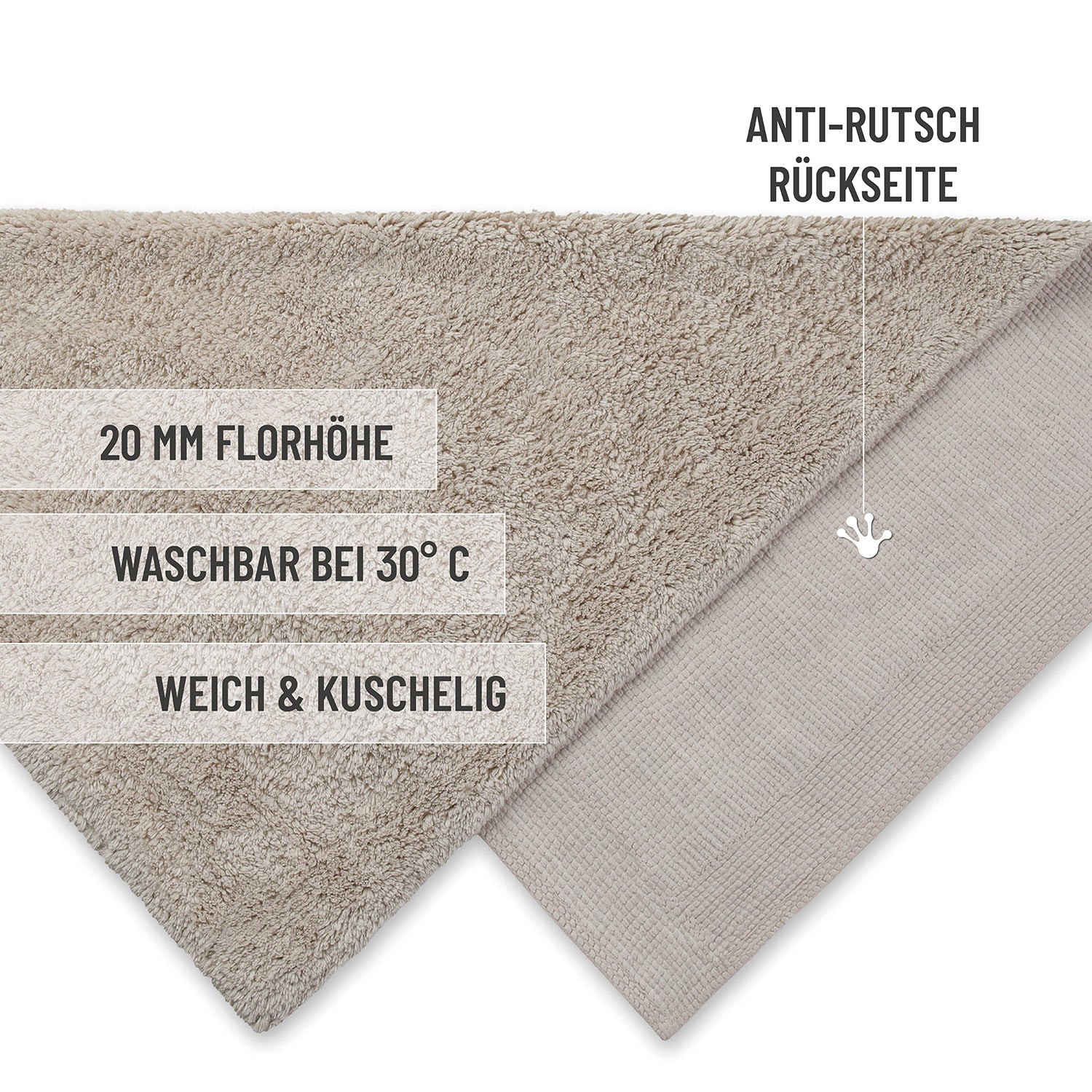 weconhome-basics-badteppich-erik-greige-100-baumwolle-20-mm-flor-rutschhemmend image 6