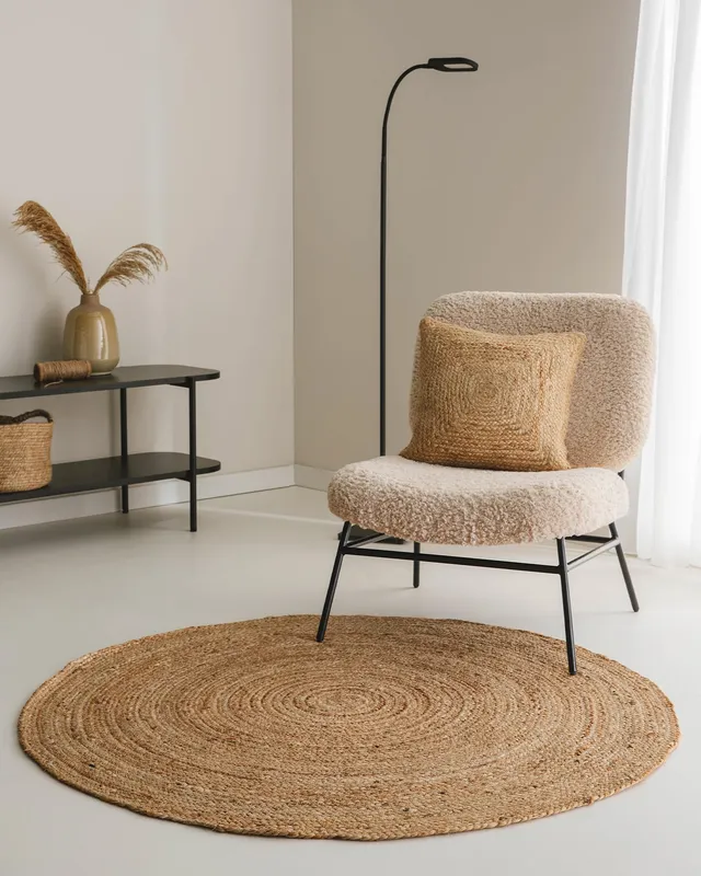 benuta-pure-jutta-jute-teppich-natur-rund-90-cm-handgewebt-boho image 1