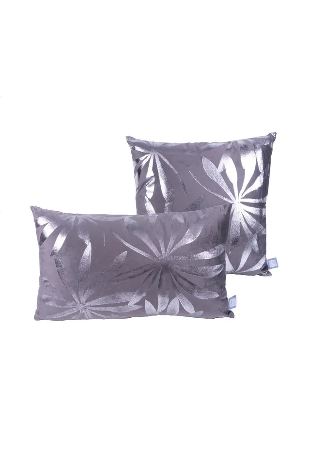 kayoom-dekokissen-prisma-425-2er-set-retro-muster-einfarbig-weiche-haptik image 1