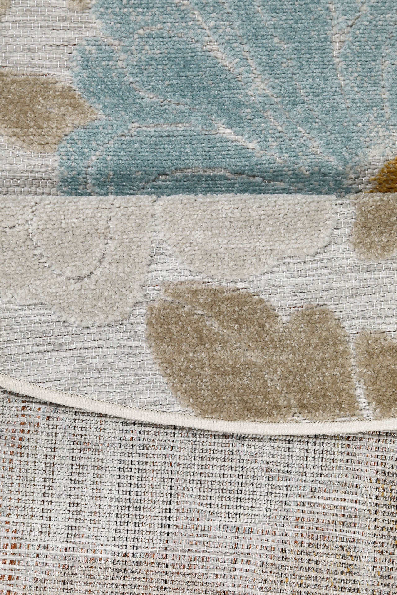 weconhome-beachflower-in-outdoorteppich-rund-beige image 4