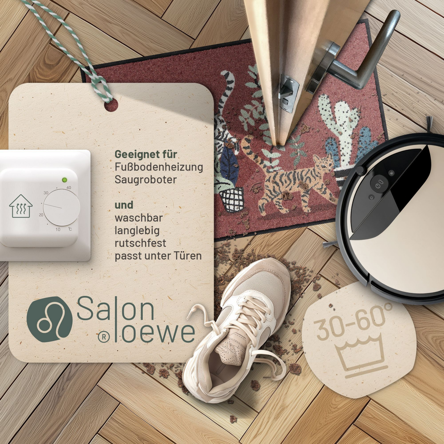 salonloewe-home-alone-eingangsmatte-50-x-75-cm-fu-matte-mit-katzenmotiv-erdiger- image 2