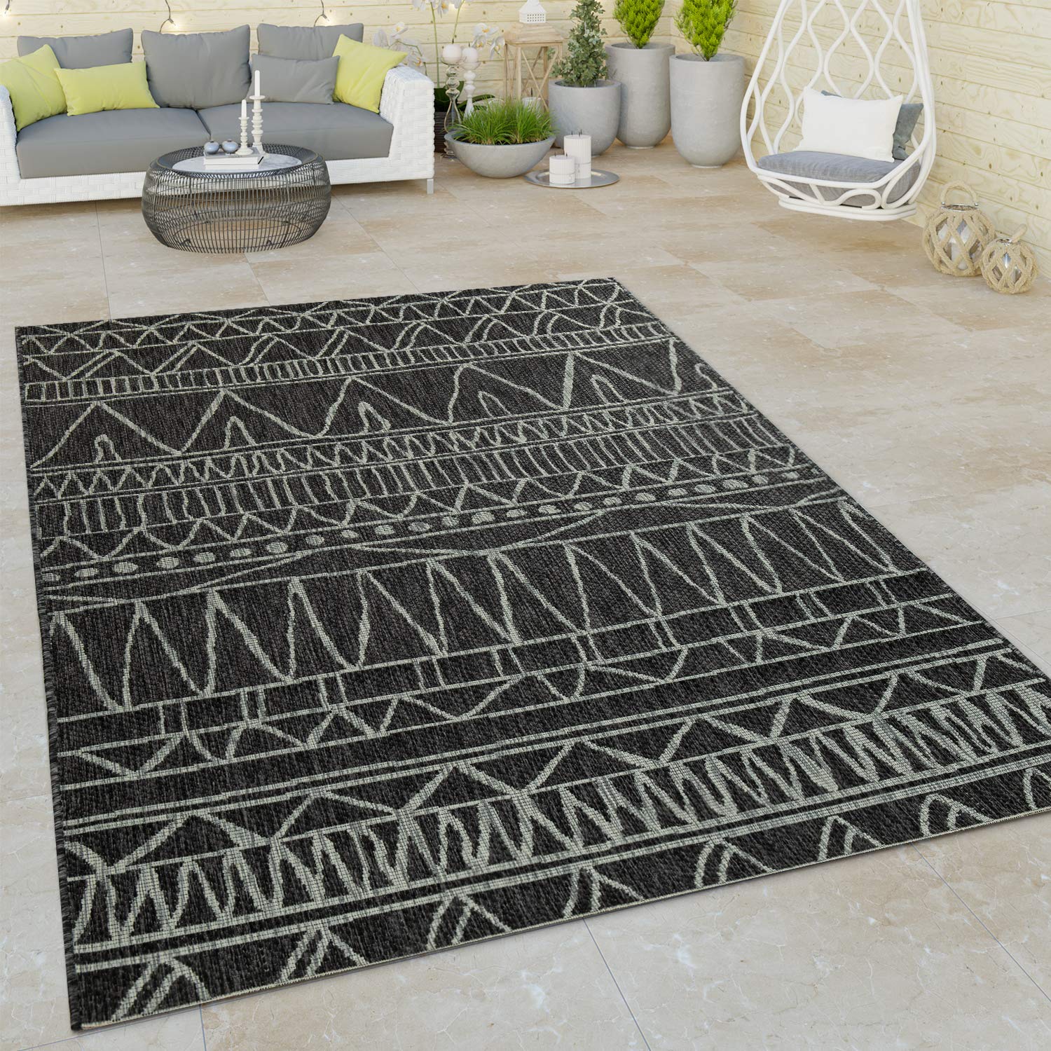 paco-home-sisalo-outdoor-teppich-sisaloptik-zickzack-schwarz-80x150-cm image 1