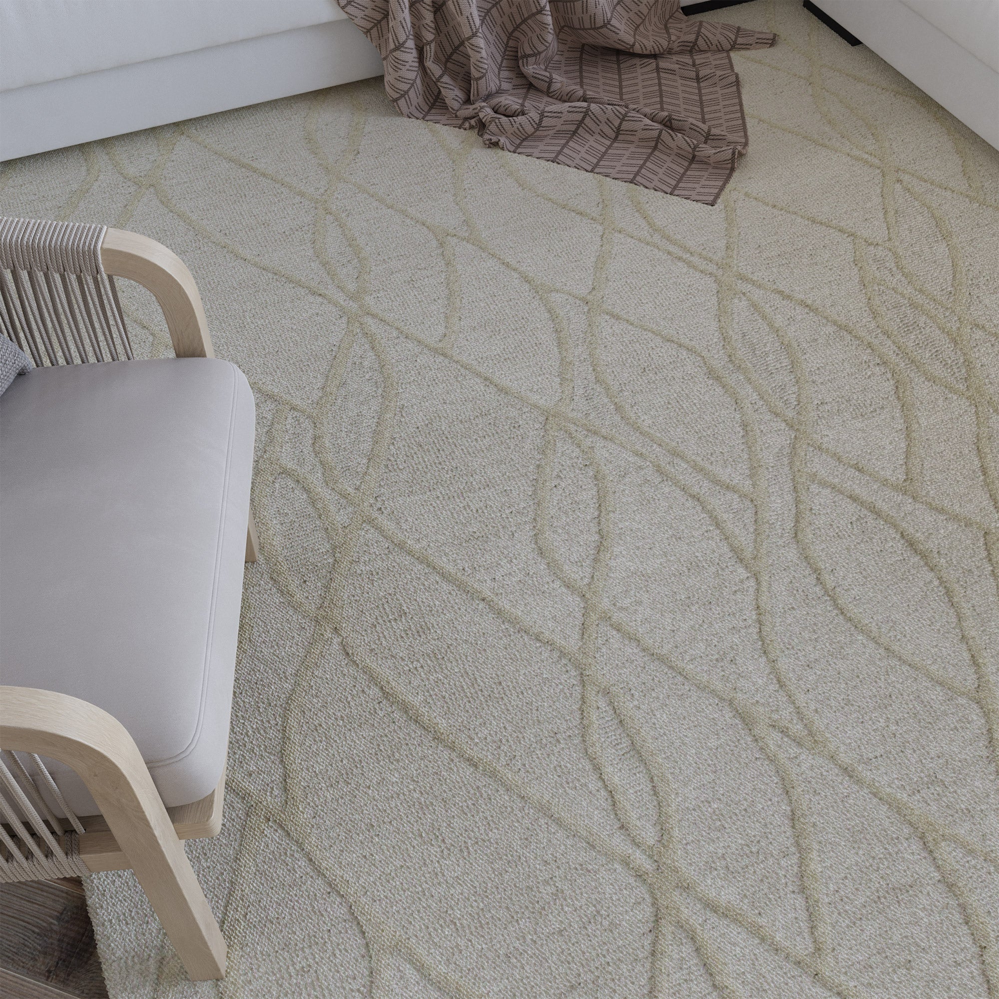 weconhome-hamptons-twentythree-kurzflor-teppich-creme-wei-schurwolle image 3