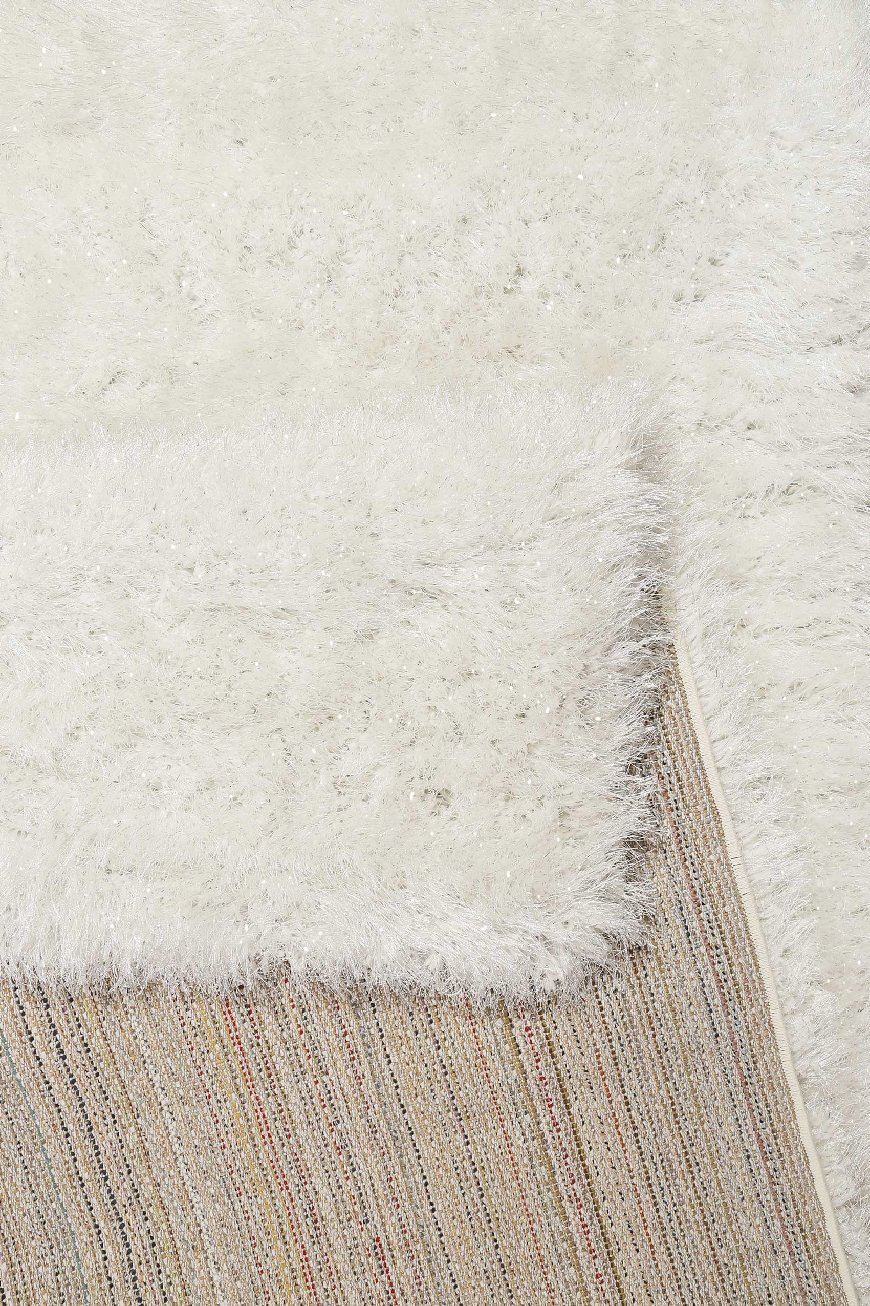weconhome-hochflor-teppich-shiny-touch-gl-nzender-shaggy-in-creme-wei-oeko-tex-f image 3