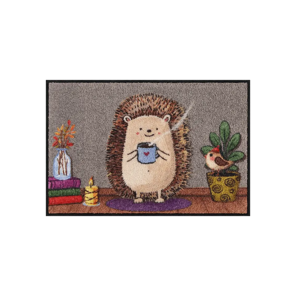 salonloewe-cozy-hedgy-eingangsmatte-50-x-75-cm-fu-matte-mit-igel-motiv-und-herbs image 1