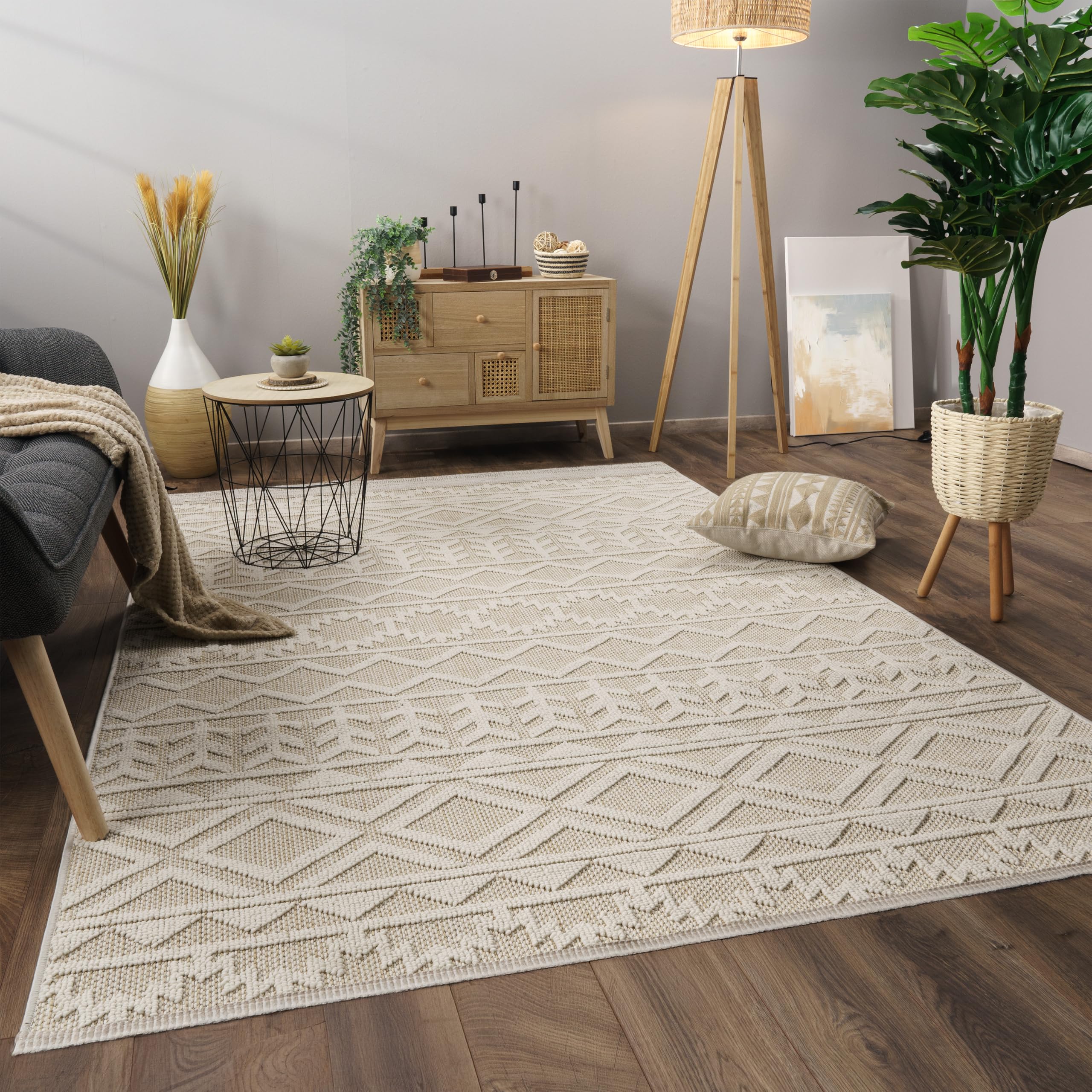 paco-home-teppich-wohnzimmer-kurzflor-skandinavisch-boho-geometrisch-120x160-cm- image 8