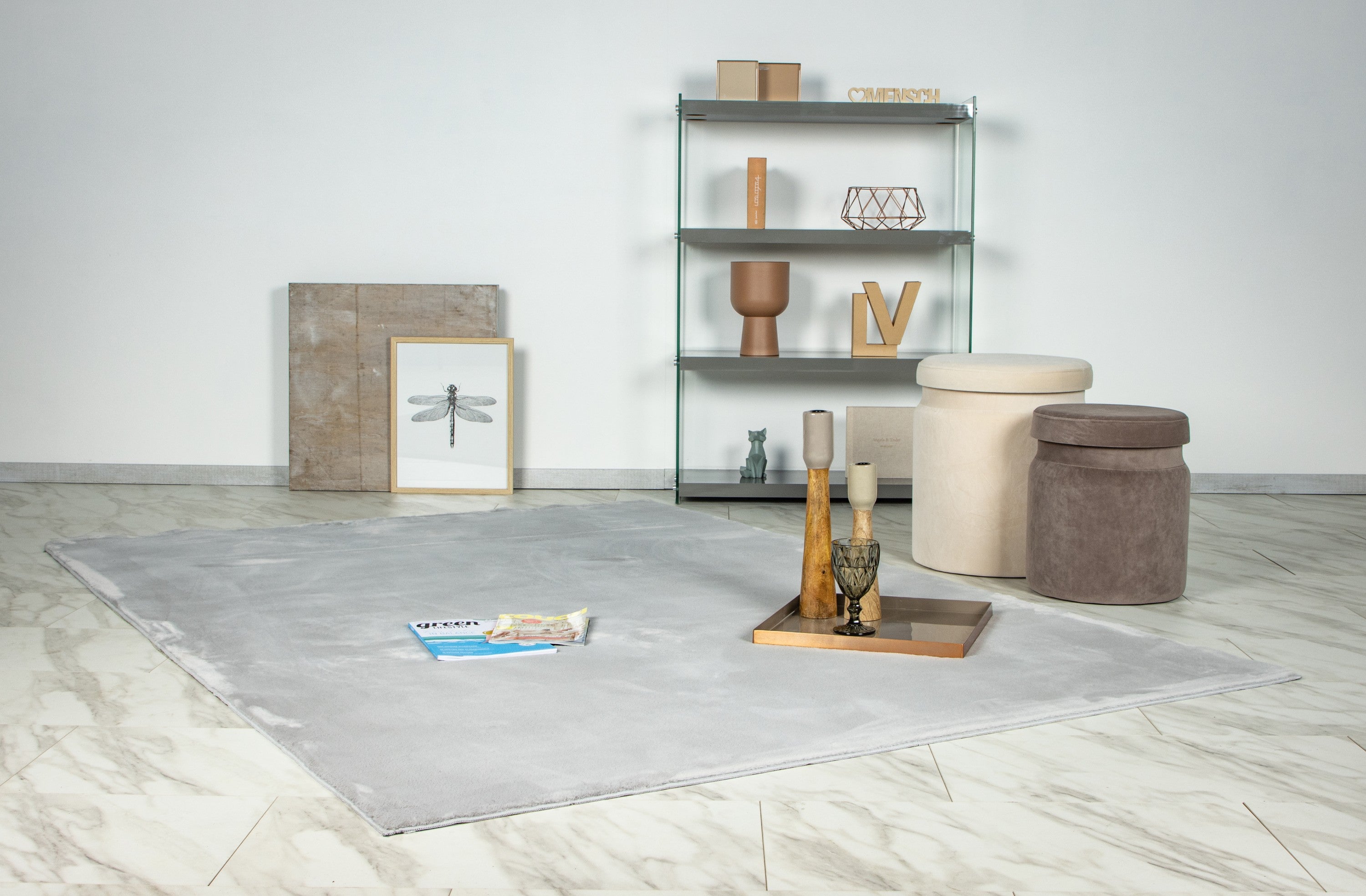kayoom-obedience-125-kurzflorteppich-silber-12-mm-florh-he-verschiedene-gr-en image 3