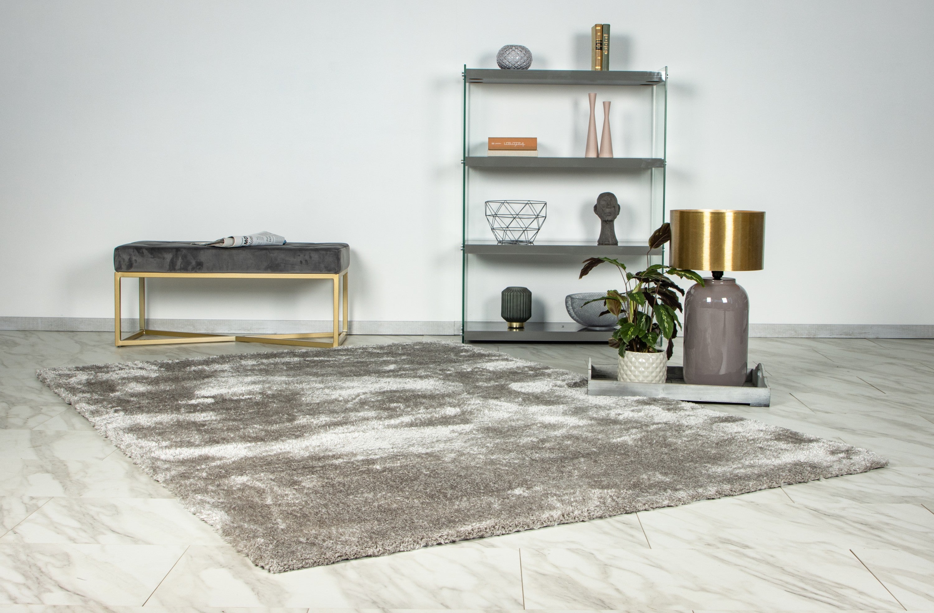 kayoom-timber-125-kurzflorteppich-25-mm-florh-he-silber-polyester-4-gr-en-bis-20 image 3