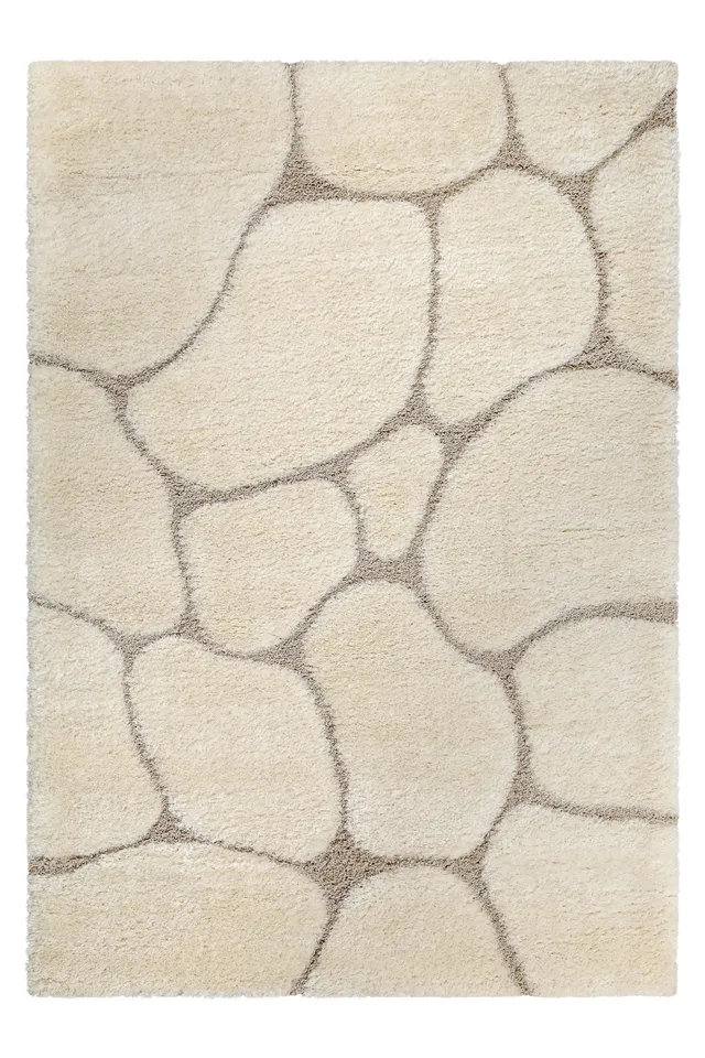 weconhome-stoney-hochflor-teppich-creme-beige-133-x-190-cm image 1