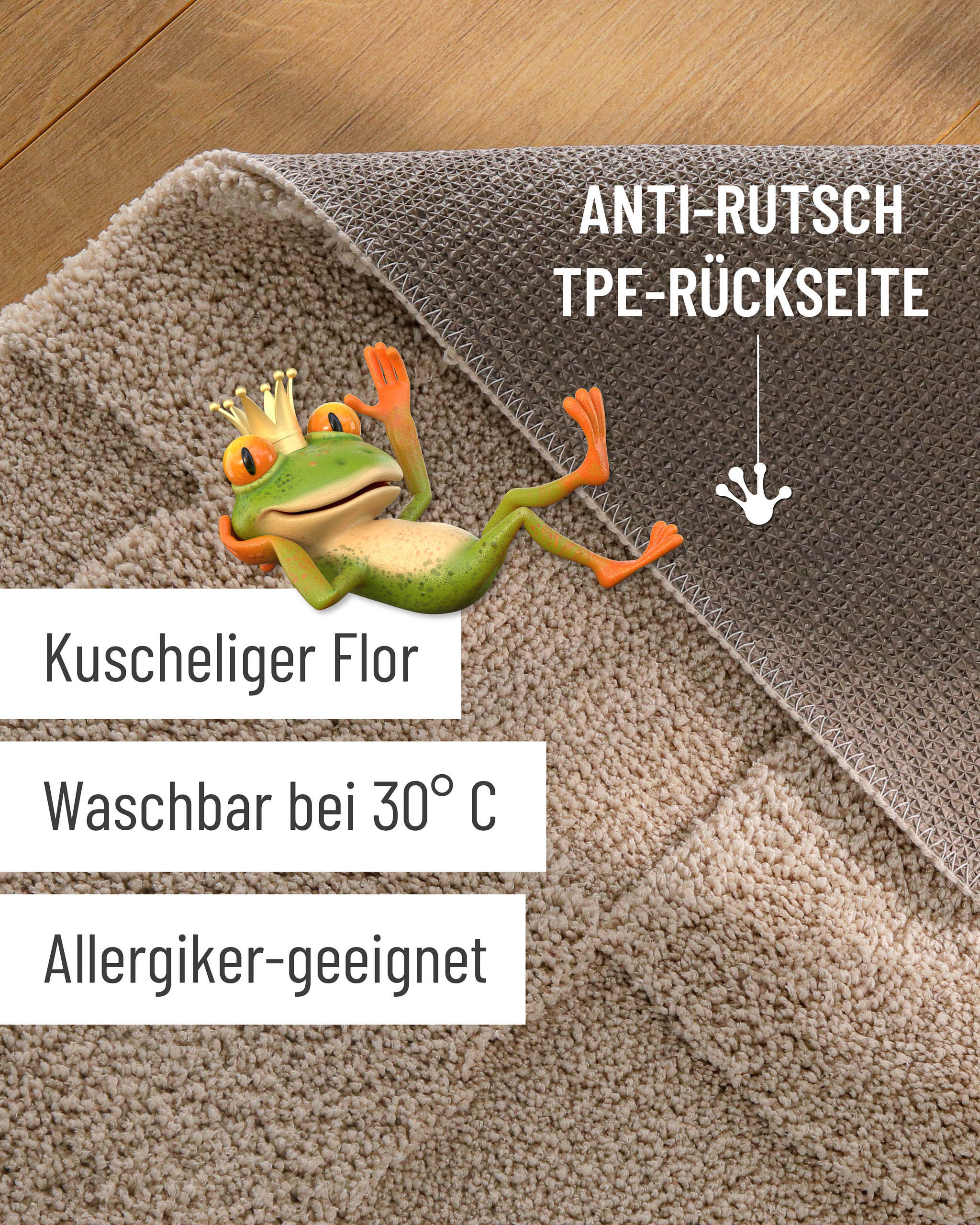 weconhome-bathking-davie-badteppich-sand-beige-rutschhemmend-waschbar image 3