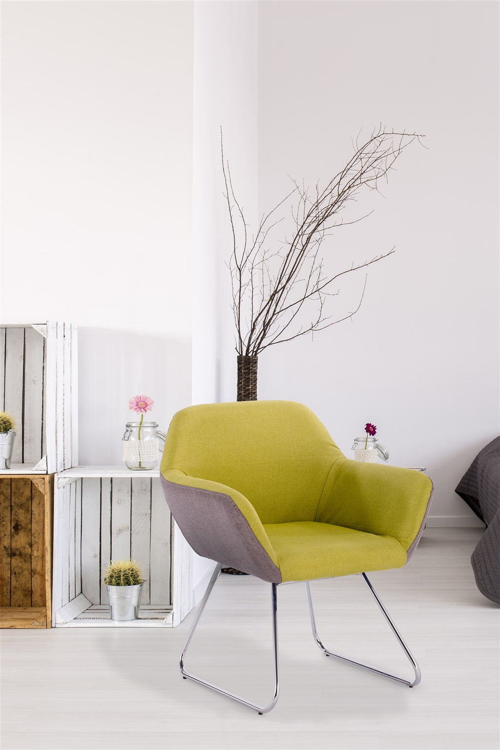 kayoom-stuhl-maxim-160-unifarbener-relaxstuhl-in-grau-mit-schaumstofff-llung-und image 3