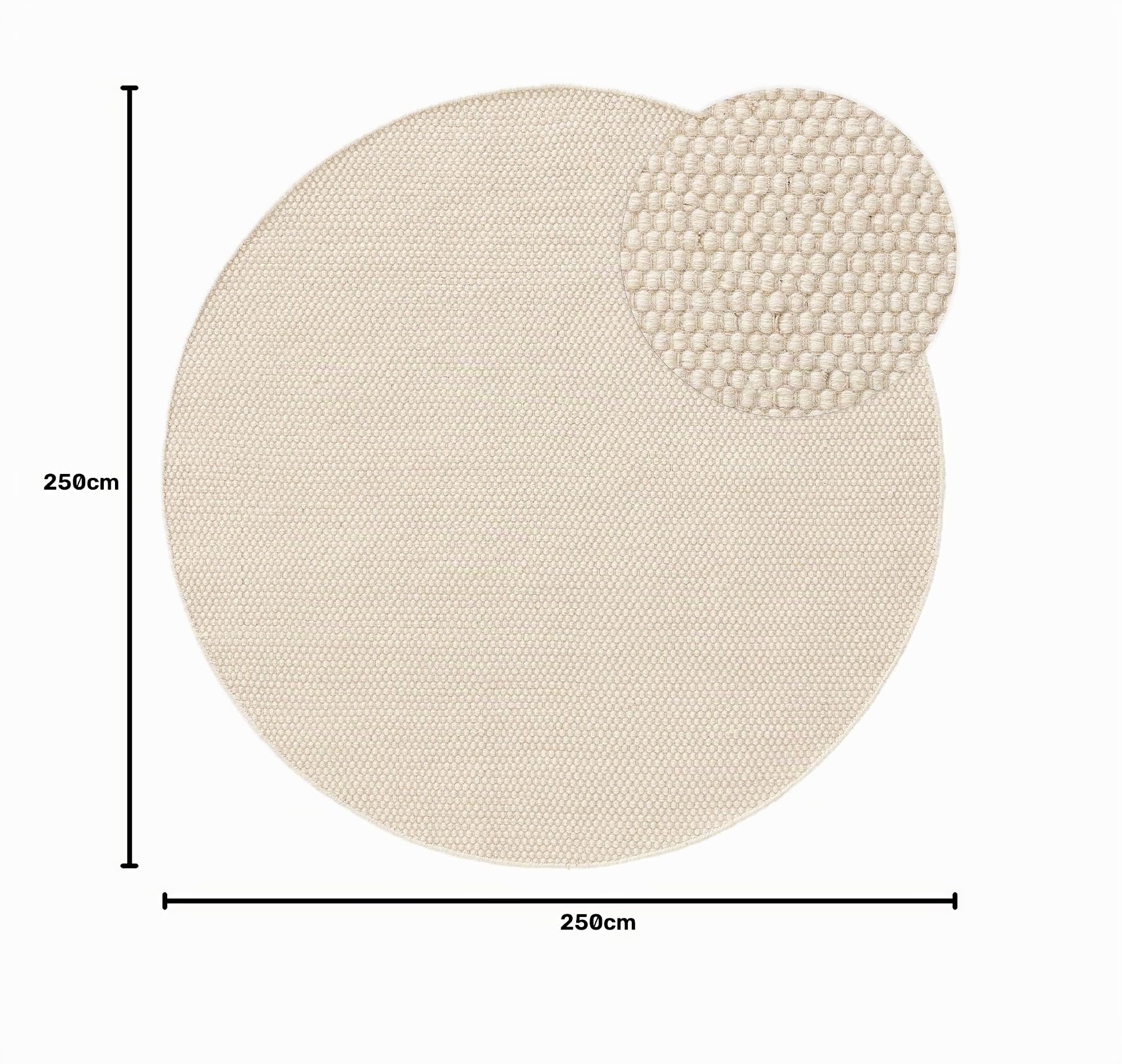 benuta-pure-wollteppich-rocco-rund-250-cm-beige-schwarz image 2