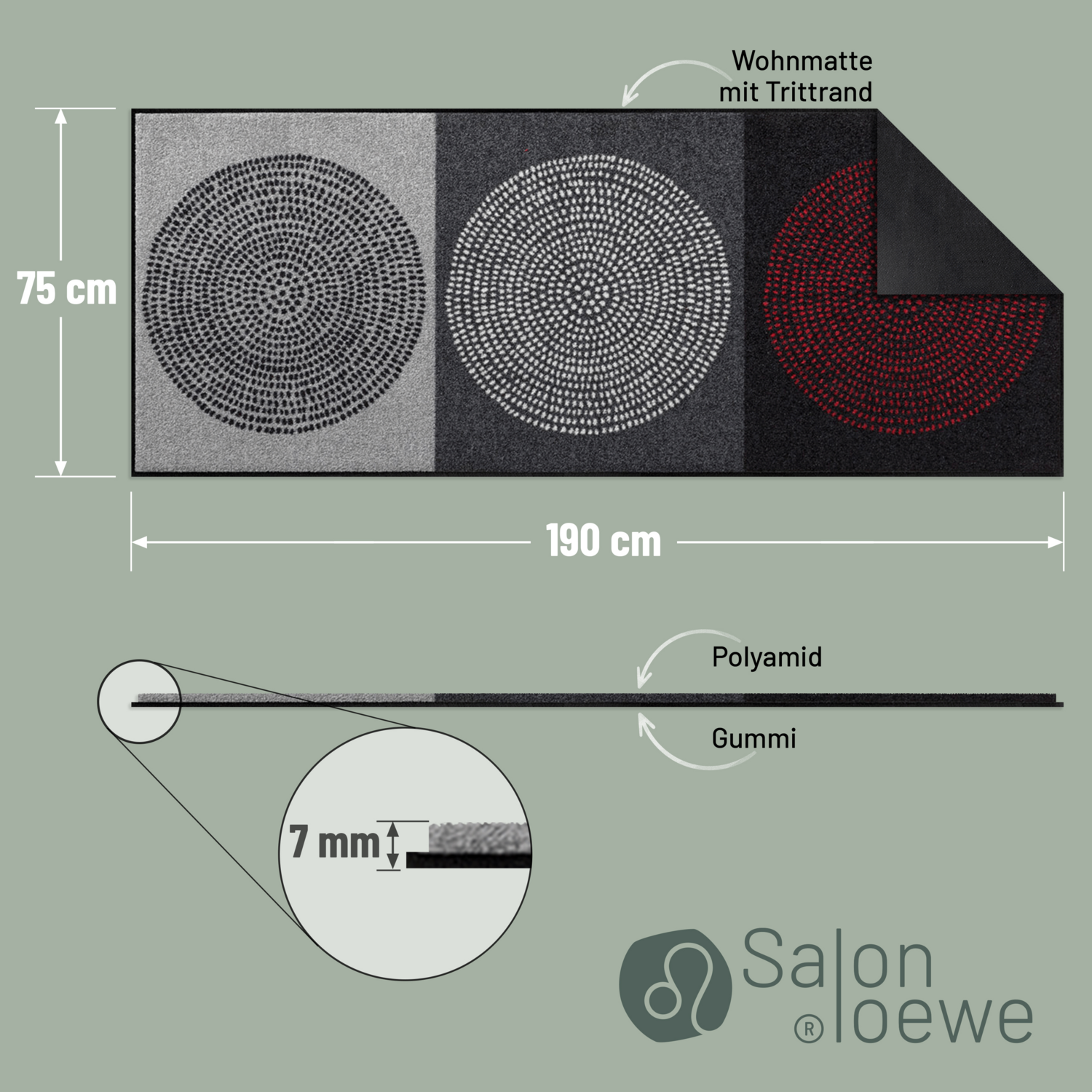 salonloewe-nestor-teppich-75-x-190-cm-uni-design-polyamid image 4